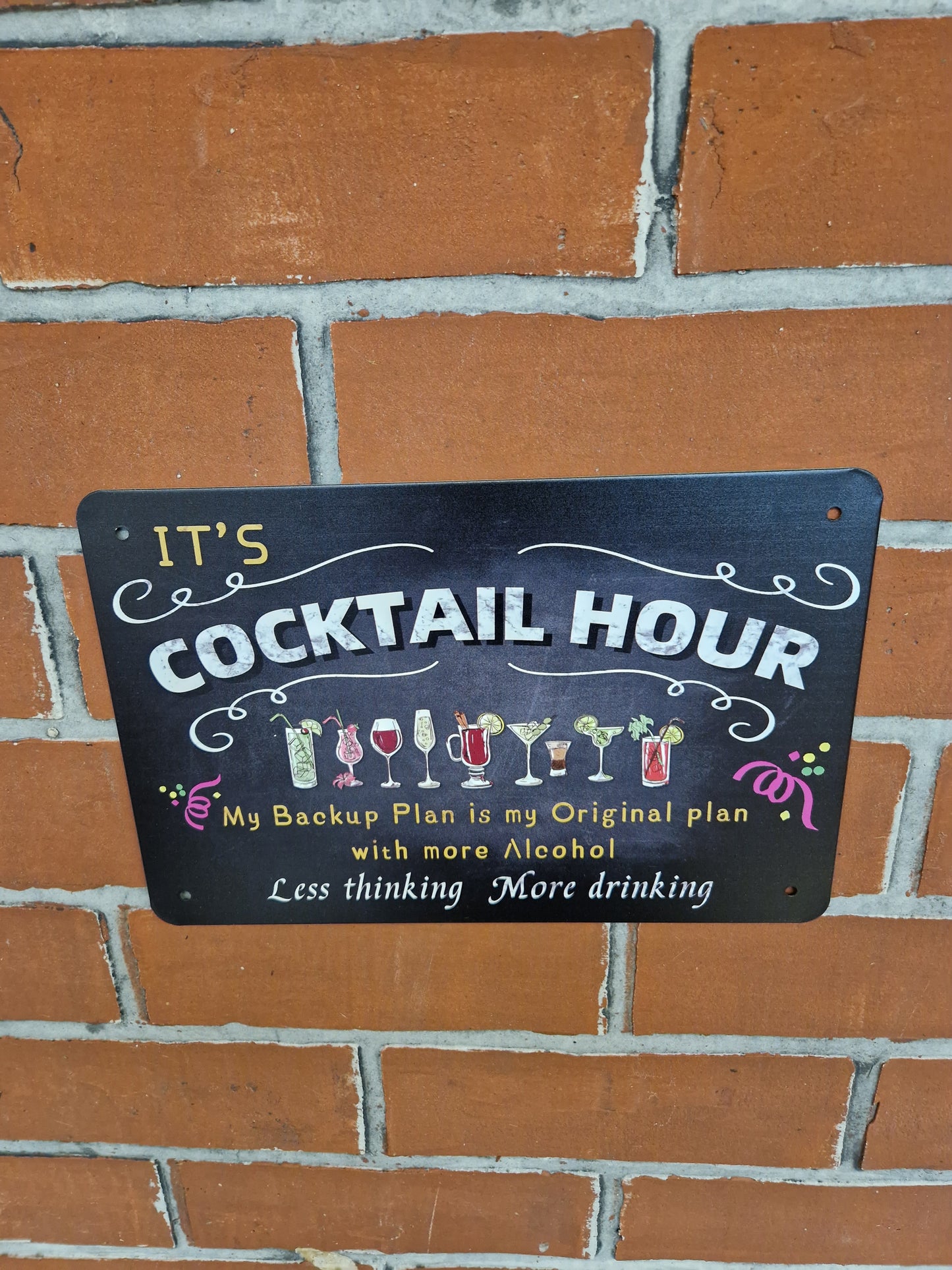Cocail Hour Bar Schild Coctail / Whisky / Gin / Wine für zuhause oder Hochzeit