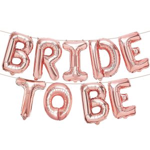 Ballon girlande Bride to be für Junggesellenabschied, rosegold