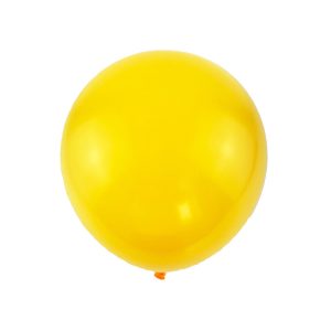 gelber Luftballon von Baustellenset für Kindergeburtstag